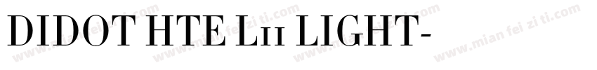 DIDOT HTE L11 LIGHT字体转换